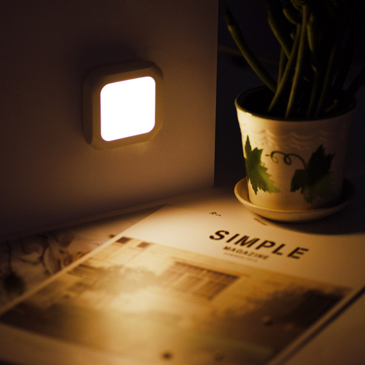 Induction Night Light Night Light Night Light feeding Light Square light guide plate night light Foreign trade explosions