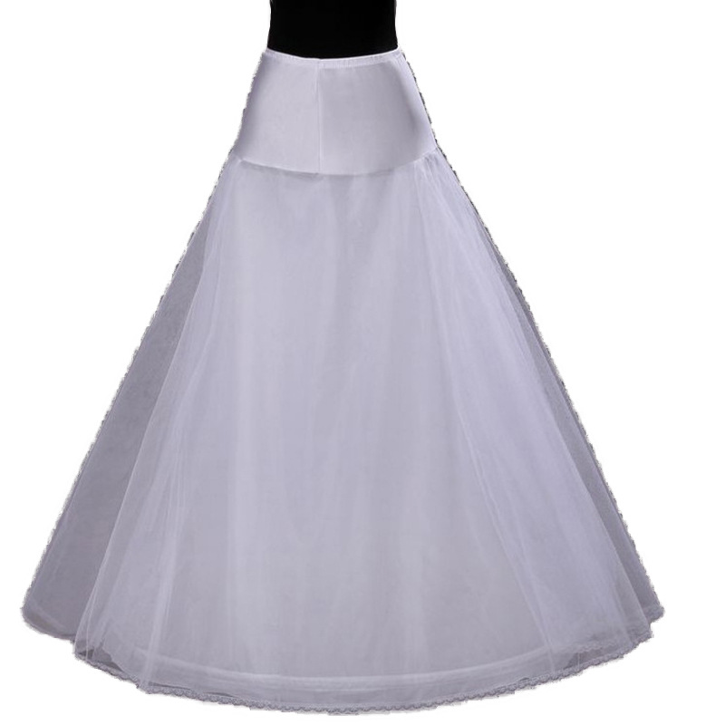 [Factory direct wholesale] wedding dress skirt high waist corset a circle of two gauze stage performance skirt White