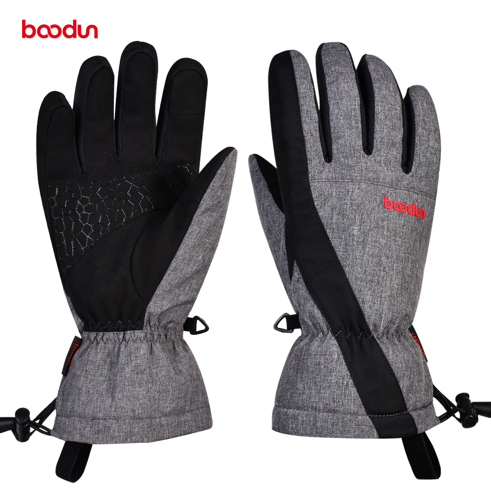 Bodun/Bodun five-finger ski gloves windproof waterproof Palm silicone finger touch screen warm gloves wholesale