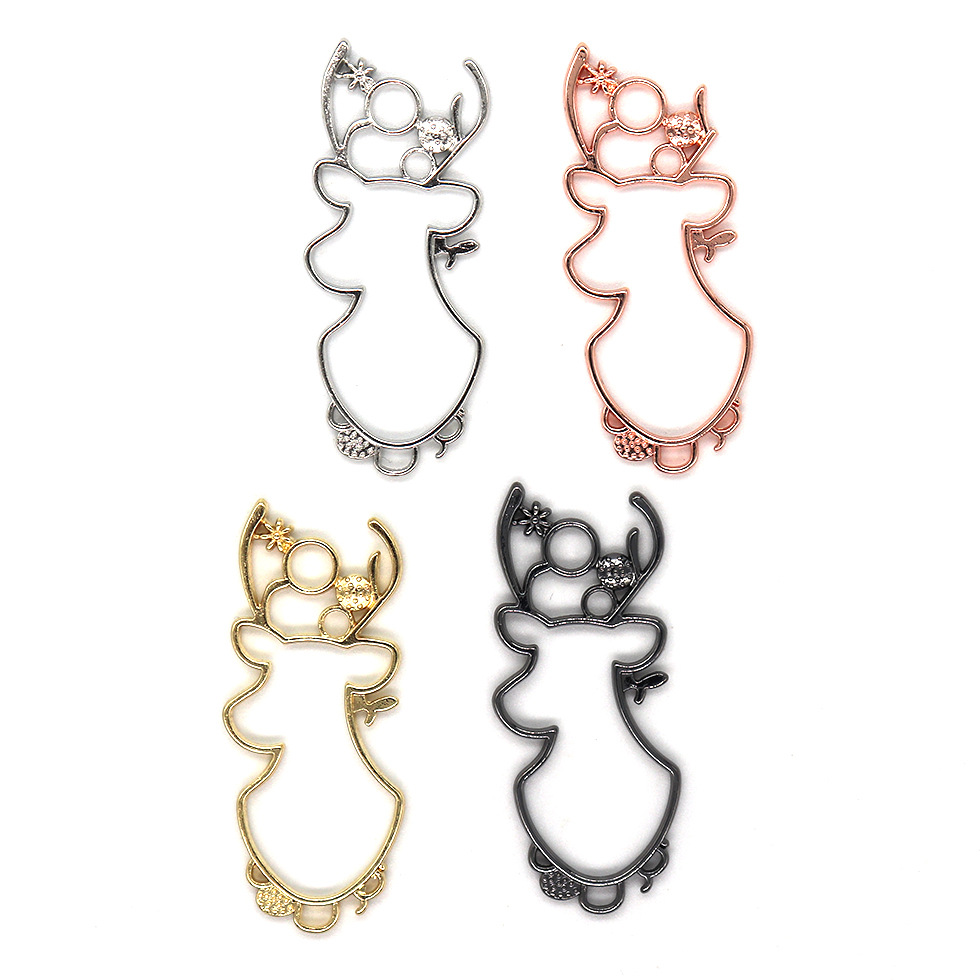 uv drop glue border diy jewelry accessories crystal drop glue model alloy material Christmas small pendant pendant