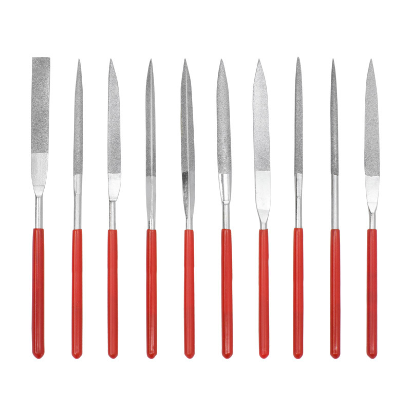Diamond file knife set small file grinding file tool electroplating assorted file knife model flat round triangular file