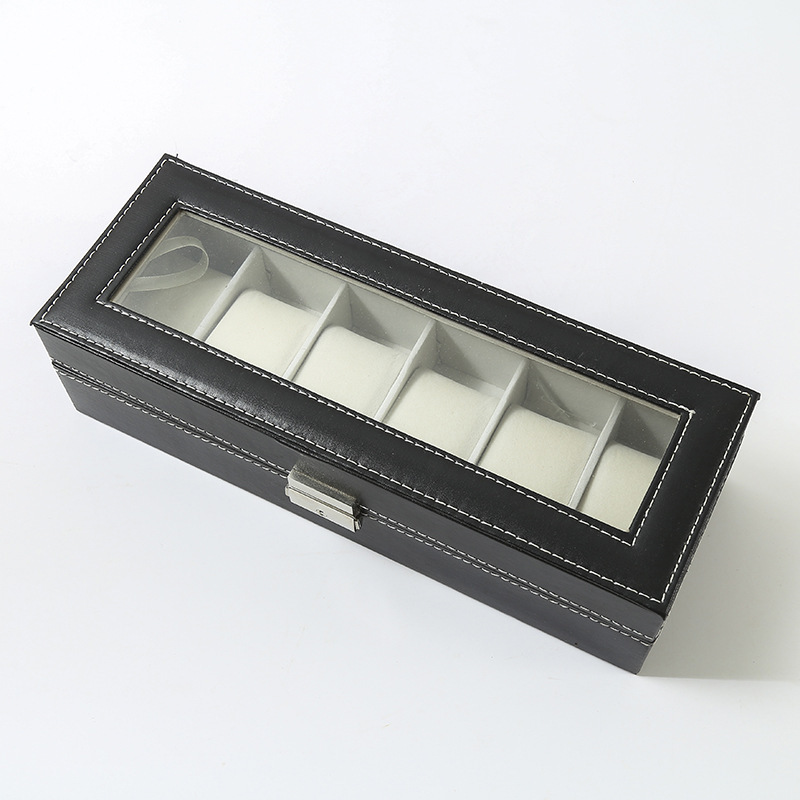 Exquisite jewelry mechanical and electronic high-end 6 watch box display box wholesale leather storage box jewelry box