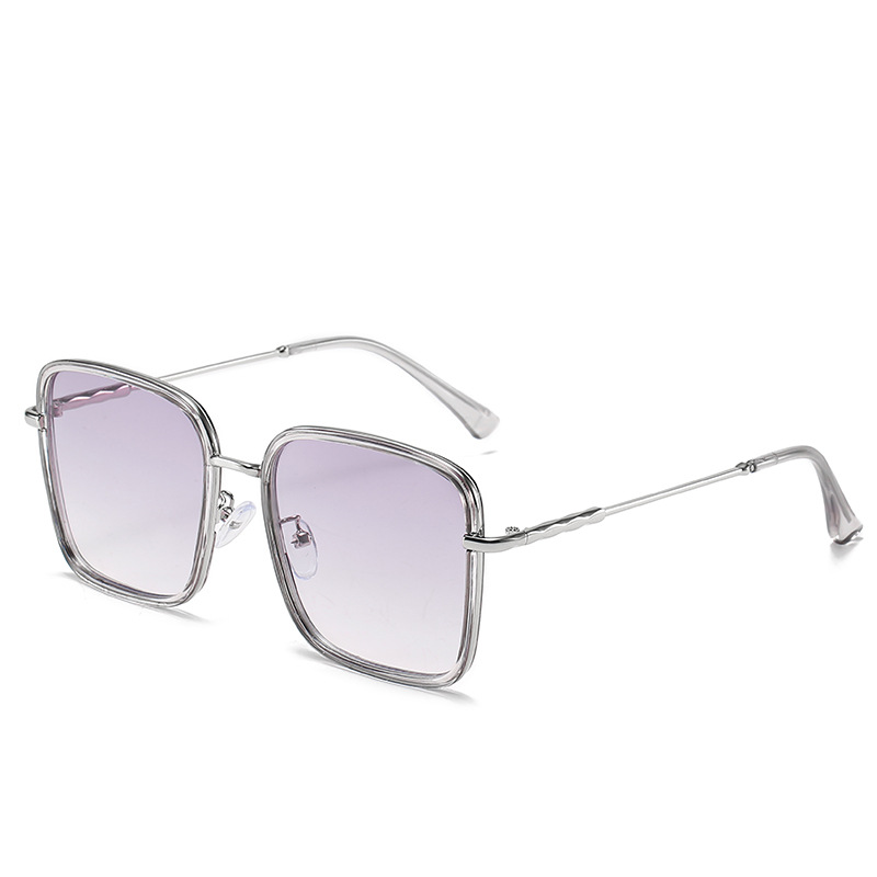 New Large Frame Box Sunglasses Women's European and American Internet Celebrity Drainage Explosive Sunglasses Fashion Wear Anti-UV Glasses