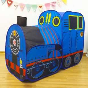 Children's tent house train foldable game house indoor crawling tunnel shooting wave ocean ball pool