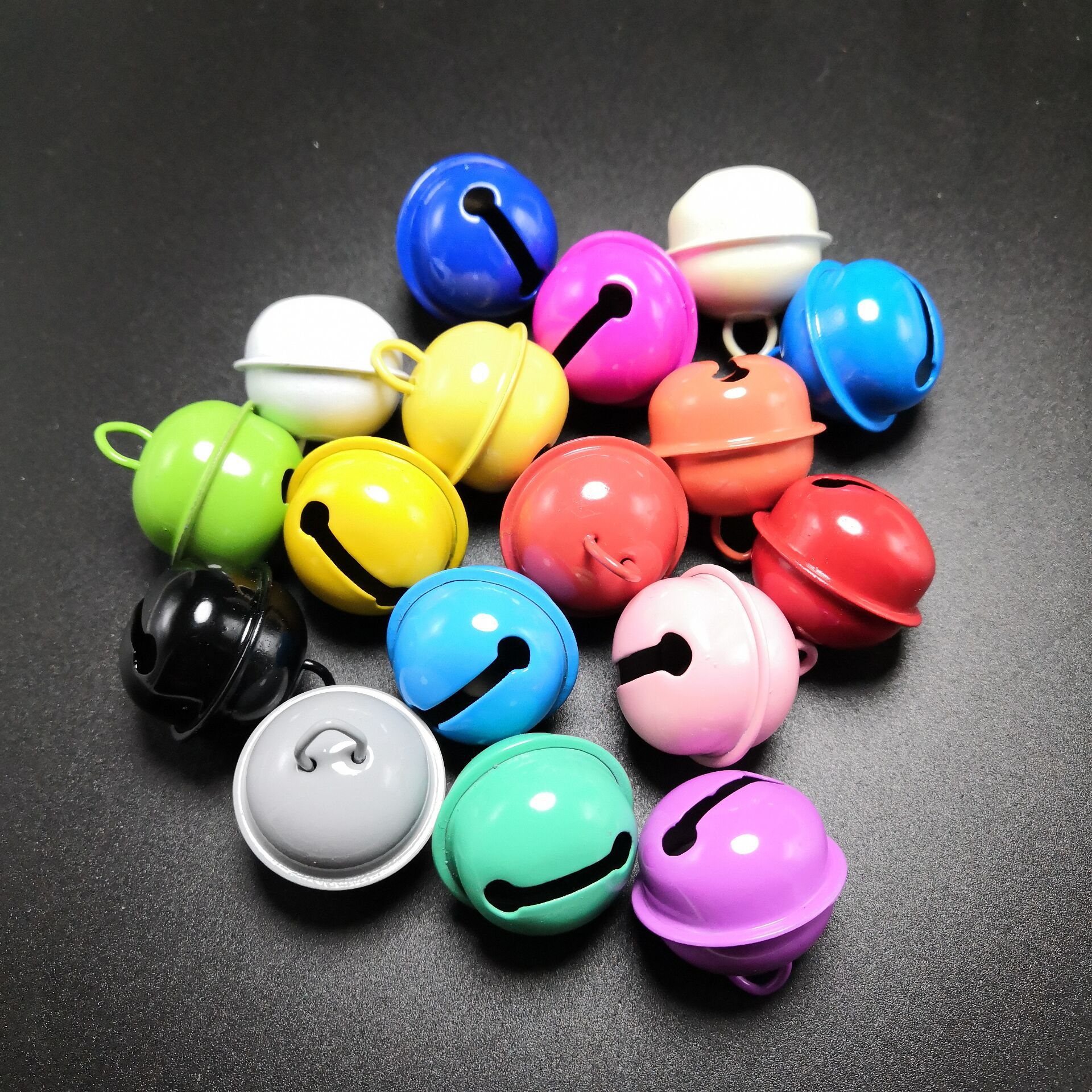 Pet Bell 22mm color paint iron bell cute candy color dog bell metal open Bell