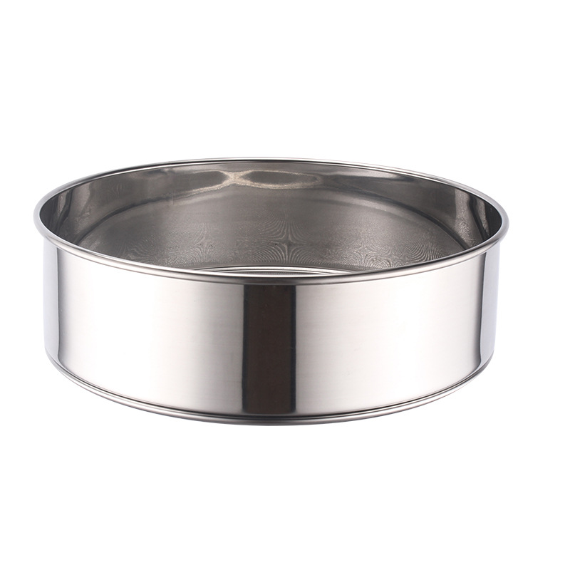 304 Sieve Stainless Steel Sesame Noodles Powder Sieve Thickened Noodles Luo 60 Mesh Multi-purpose Filter Surface Sieve Deepened Baking Noodles