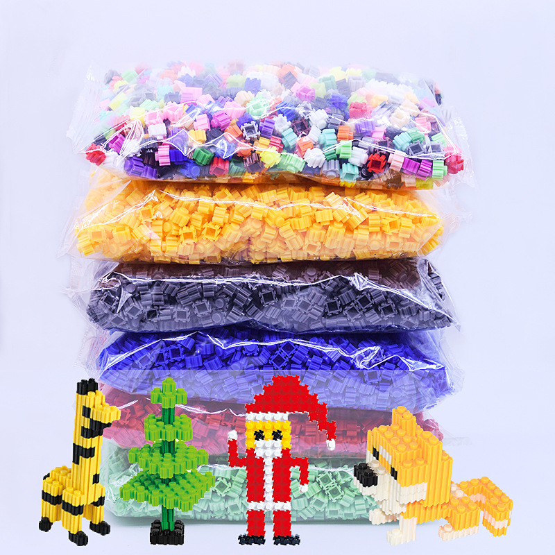 Small Particle Tandem Building Blocks Assembled Wholesale Toys Incompatible Lego Bear Puzzle Stereo Bulk Children's Puzzle
