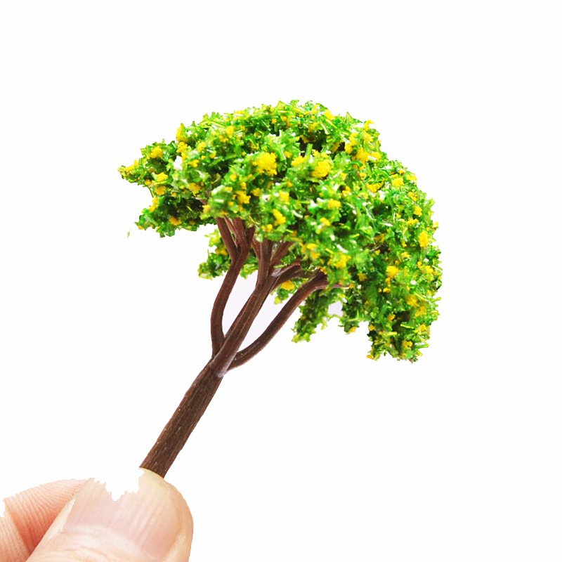 Building sand table model tree miniature landscape tree simulation small tree finished plastic spherical flower tree scene decoration material