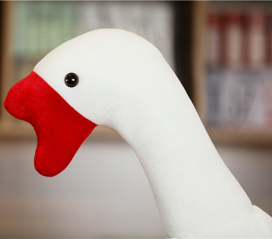 Japanese Big White Goose Headgear Shake Tone with Sand Sculpture Netizen Big Goose Funny Funny Hat Props Activity Gift