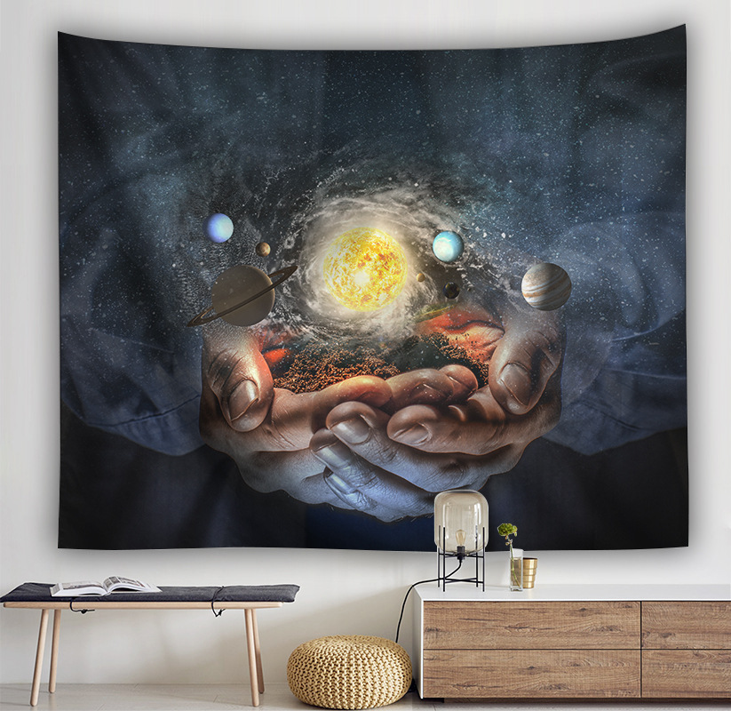 Custom cross-border fantasy universe Star Galaxy constellation home bedroom room wall decoration background cloth tapestry