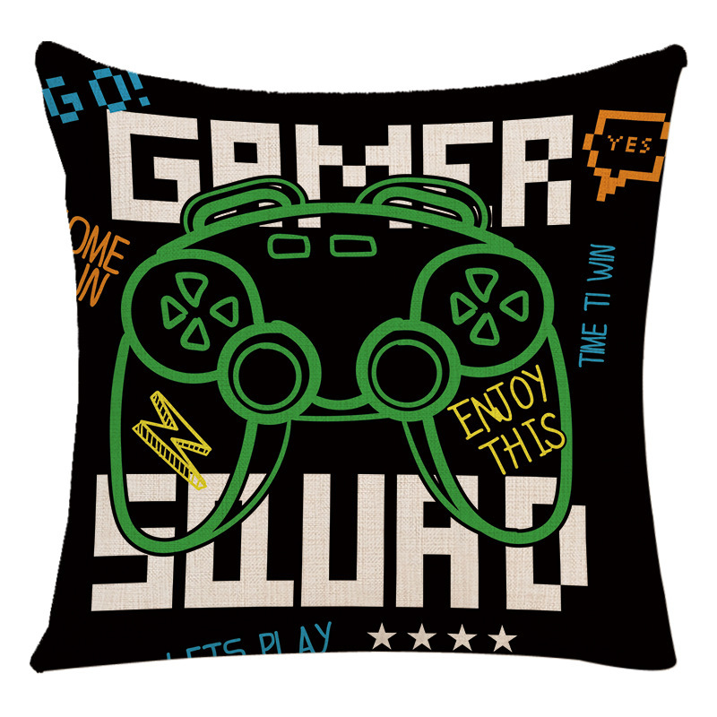 Cross-border hot selling electric game pattern printing pillow home pillow cover car cushion cushion a generation of hair