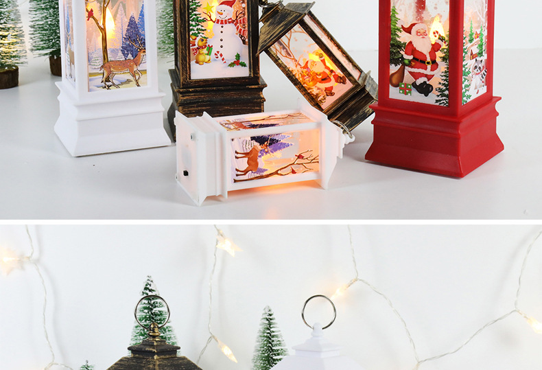 Christmas wind lamp Candlestick lamp night light for the elderly snowman decoration night light desktop ornaments Christmas decorations_voghion.com