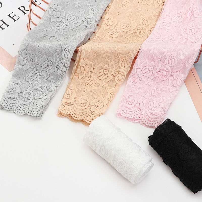 Sunscreen Sleeves Summer Ice Sleeves Fashion Lace Embroidered Breathable Ice Sleeves Long Fake Sleeves Driving Arm Sleeves Women