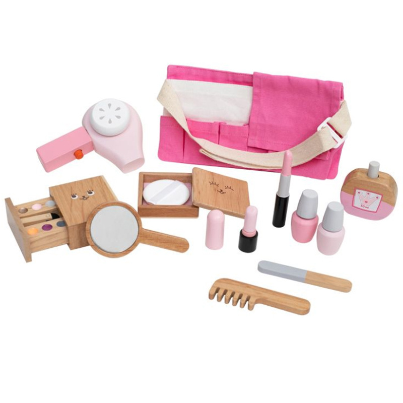 Youki Children's Dressing Table Dressing Box Play Home Wooden Little Princess Girls Wooden Toys 3-4-6 Years Old