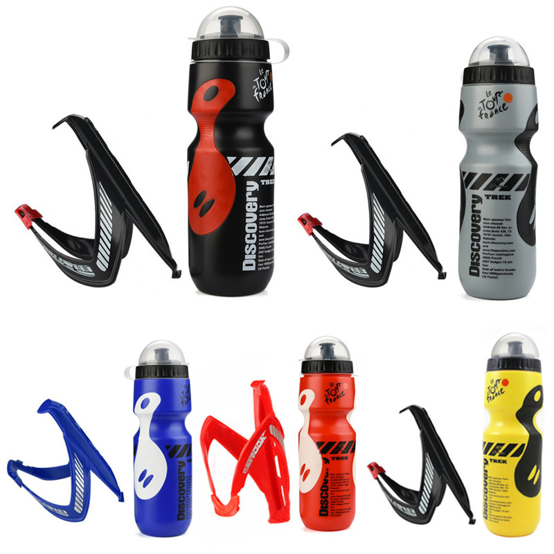 Wholesale mountain bike carbon fiber texture V-shaped water bottle rack bicycle kettle set riding accessories
