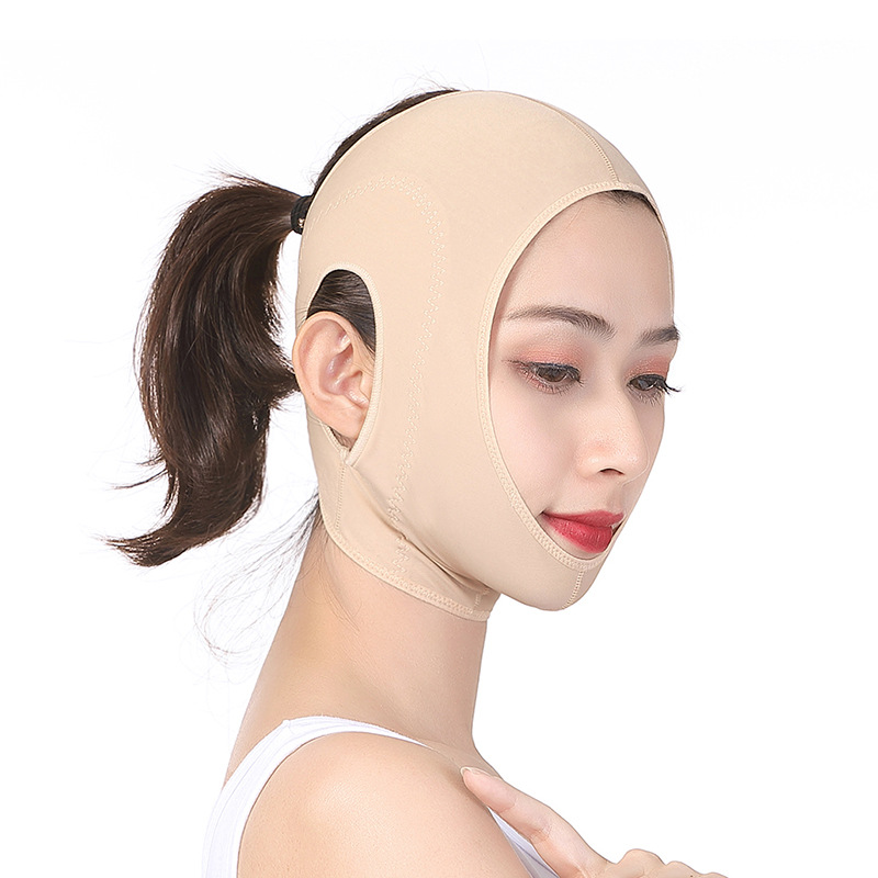 Face lifting bandage v face mask facial massager double chin tool instrument masseter muscle v face artifact card