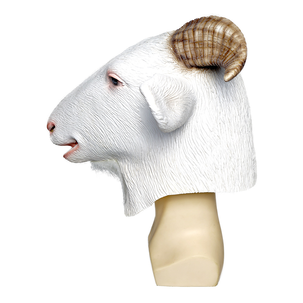 Christmas Gift Carnival party trick funny mask animal goat latex mask factory direct sales