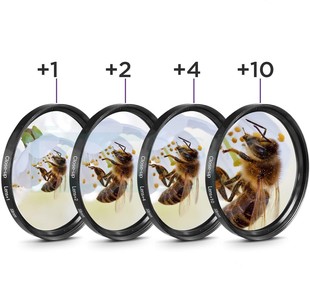 Close-up lens +1+2+4+10 four-piece set 77mm magnifying lens close-up sharp macro lens filter nylon bag
