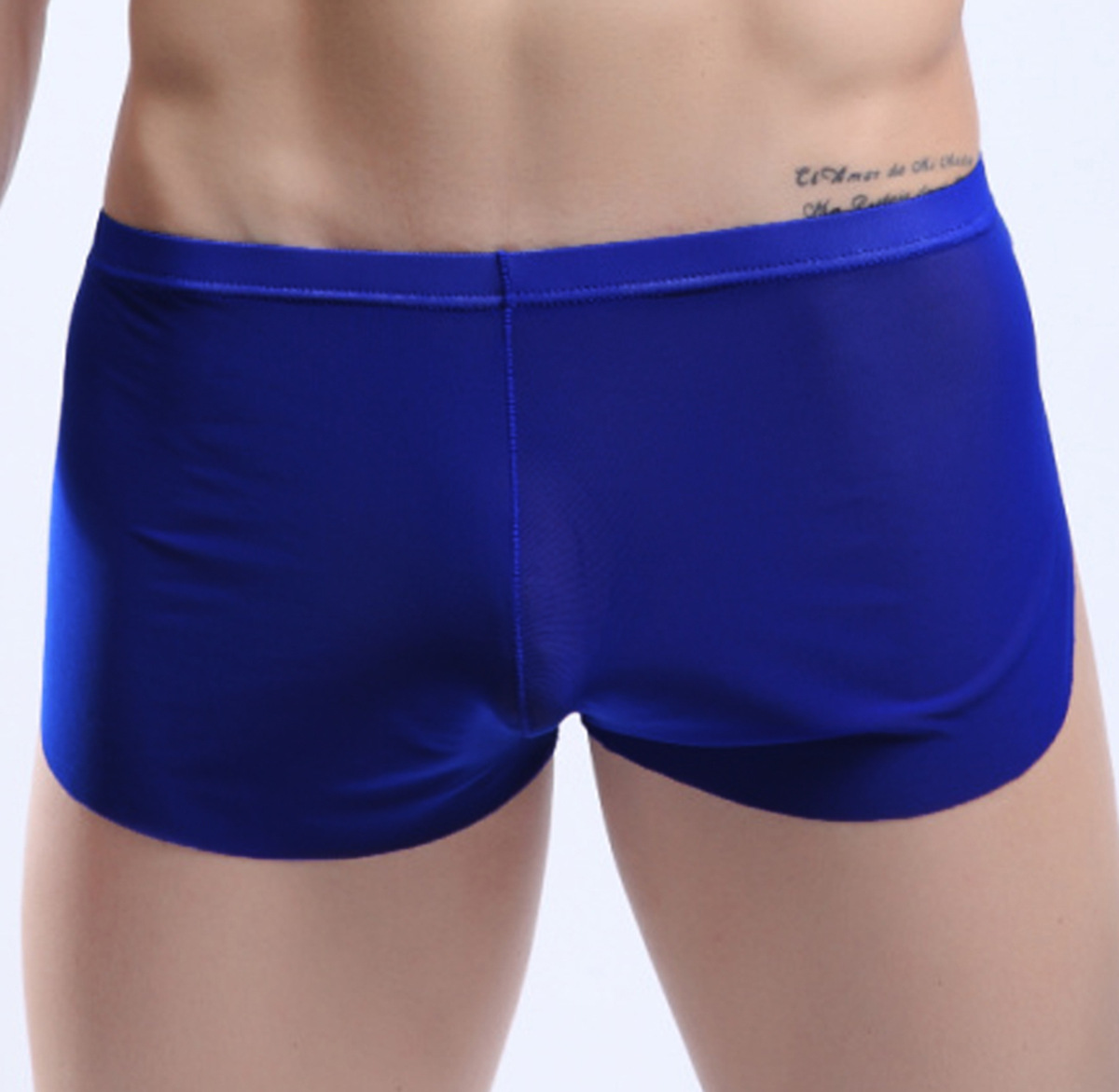 Perspective Ultra-thin Soft Breathable Men's Underwear Gauze Arrow Pants Split Translucent Casual Home Pants Underwear Men's Underwear