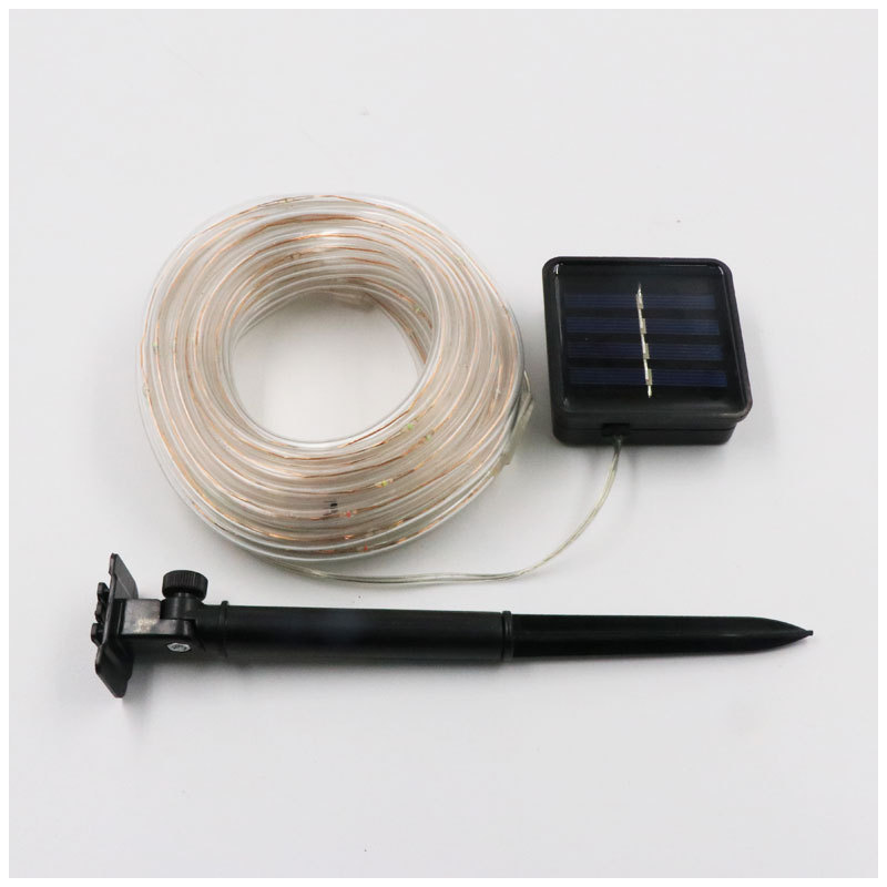 Factory wholesale solar tube light string copper wire PVC rainbow tube outdoor waterproof shopping mall courtyard decorative light string
