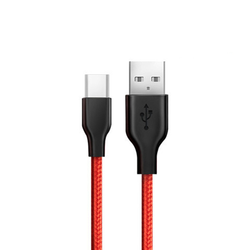 Double elbow mobile game data cable with light nylon braid suitable for Apple android type-c mobile phone fast charging wholesale