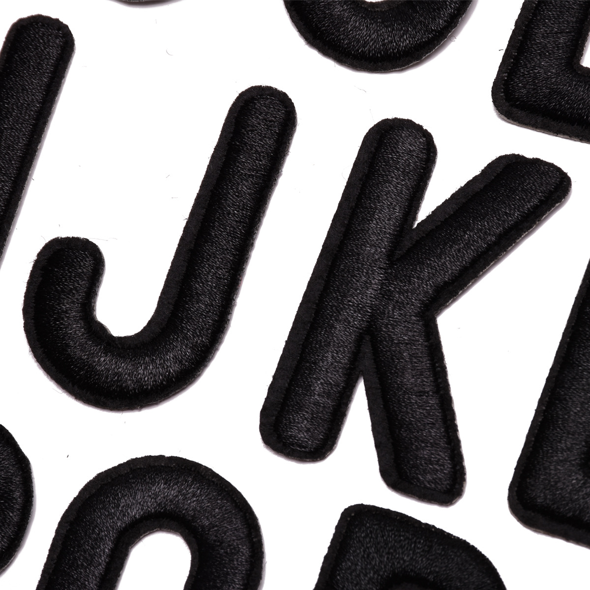 Modern simple computer embroidered cloth stickers English letters 26 words full embroidered clothing shoes and hats with wholesale