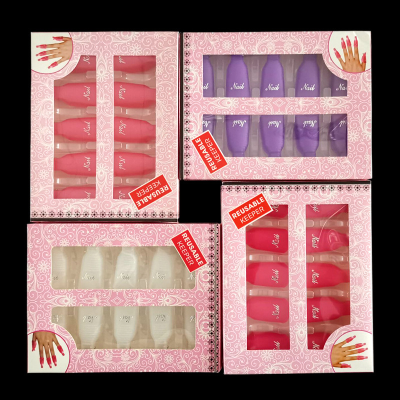 Nail nail removal clip 10 loading and unloading nail set rose pink purple nail polish glue phototherapy nail removal tool set finger