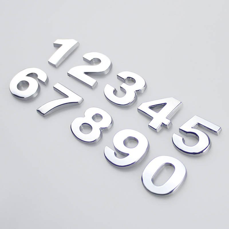 Car English letters car stickers metal personality modification large DIY digital number love creative displacement tail label