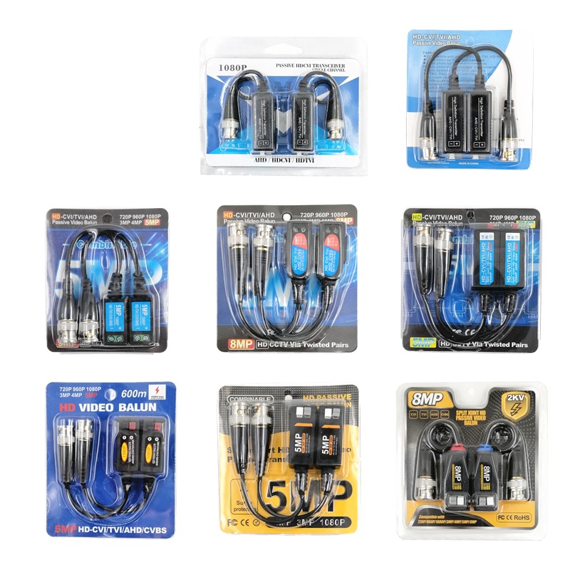 Coaxial analog network cable transmitter AHD CVI TVI HD twisted pair transmitter BNC Network cable head