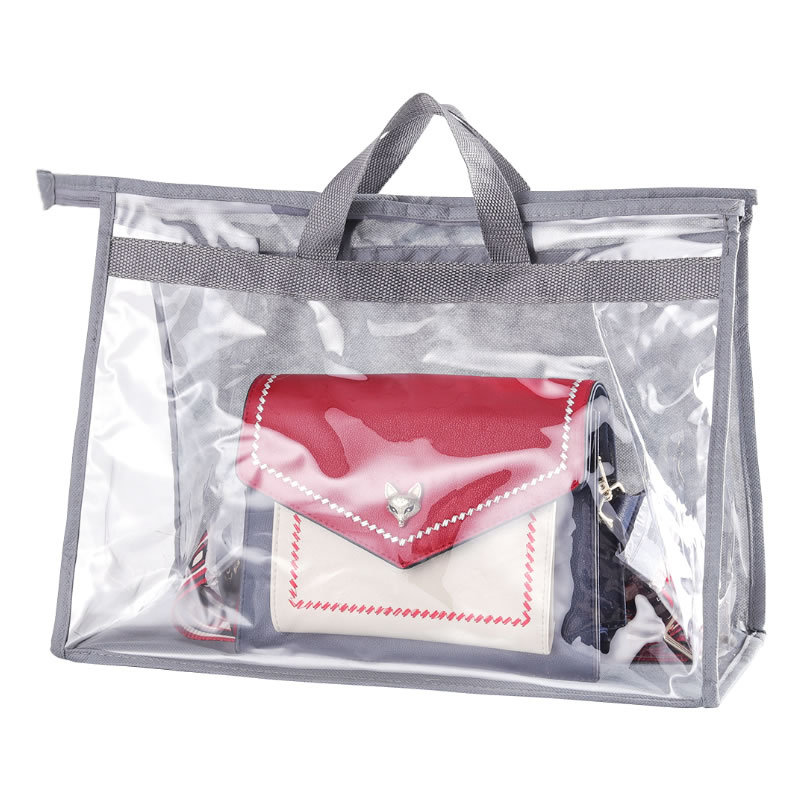 Bag Storage Dustproof Bag Wardrobe Sealed Leather Bag Transparent Protective Bag Breathable Moisture-proof Storage Hanging Bag Storage Artifact