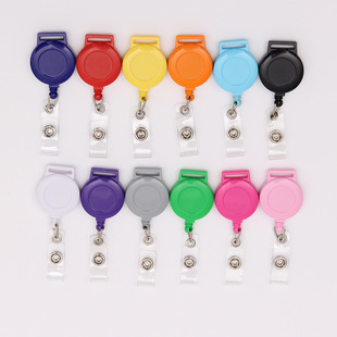 1.5 square ear easy pull buckle certificate lanyard easy pull badge retractable key chain factory brand rope puller