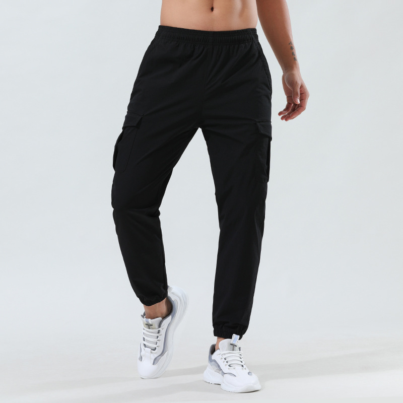 Lulu спортивные штаны мужские уличные весенние быстросохнущие штаны Свободные тканые эластичные повседневные Комбинезоны с завязкой на щиколотке для фитнеса