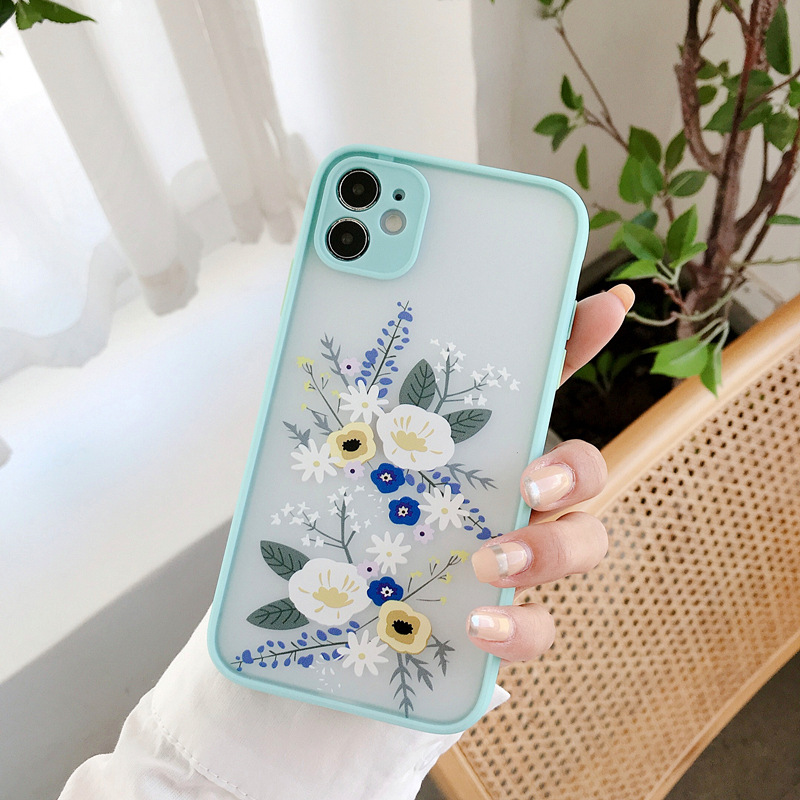 Lavender Flower 16Promax Mobile Phone Case Apple 12Pro Skin Sense XR Frosted Fine Hole Protective Case Tide