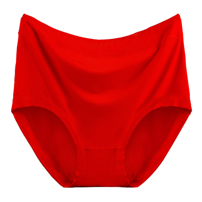 Fat mm200 kg breathable modal underwear women's hip high waist abdomen plus size ladies solid color briefs