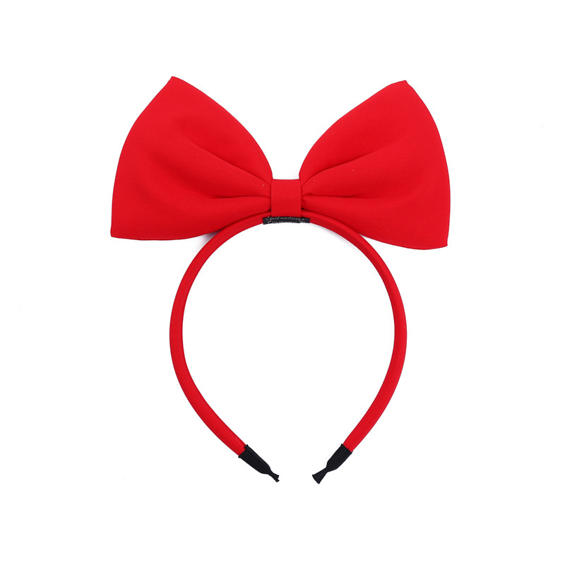 Cross-border cute princess bow tie hairband selling cute knitted fabric bow head band Children's Festival performance props wholesale