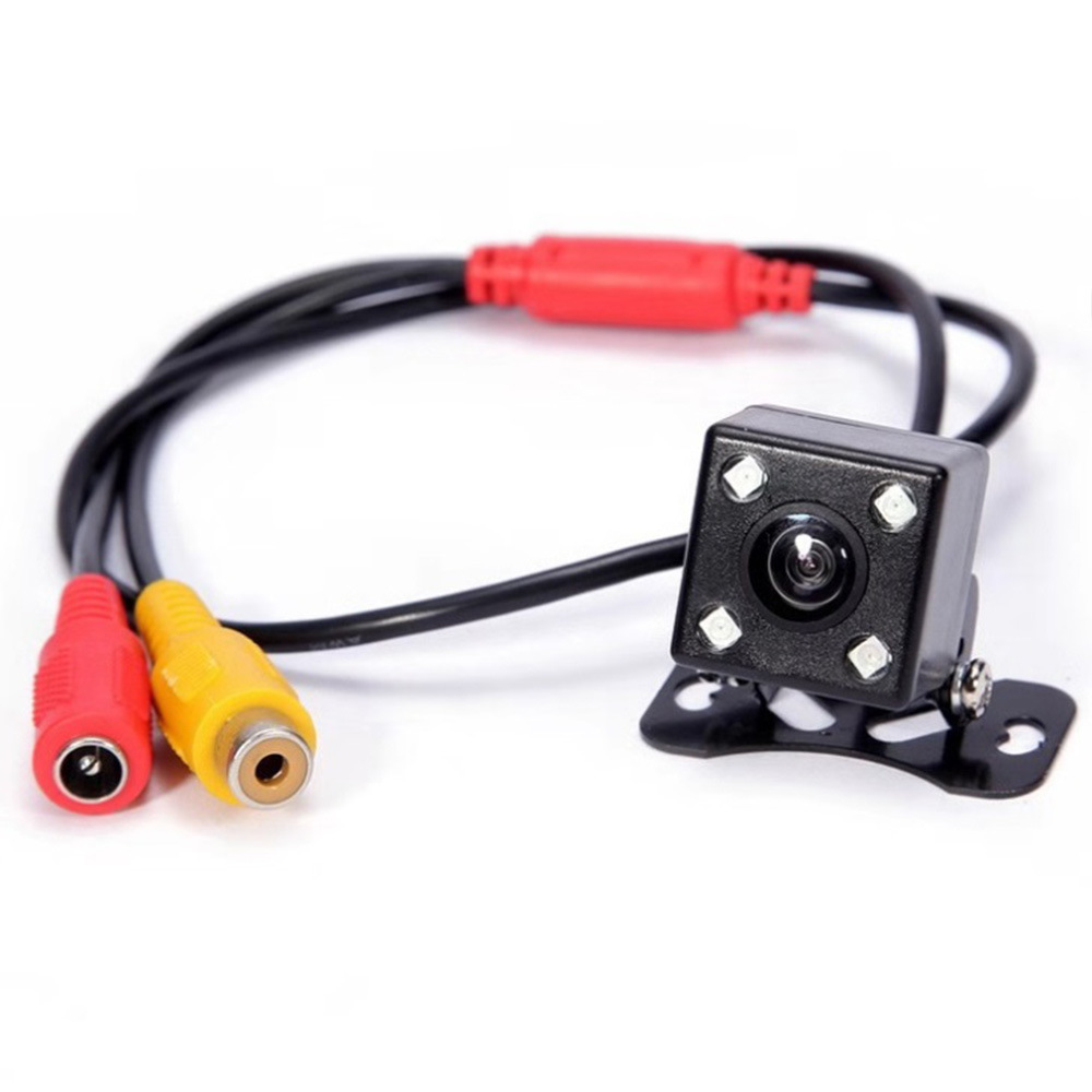 Cross-border direct sales car HD plug-in CCD camera night vision waterproof shockproof rear view reversing 4 light camera