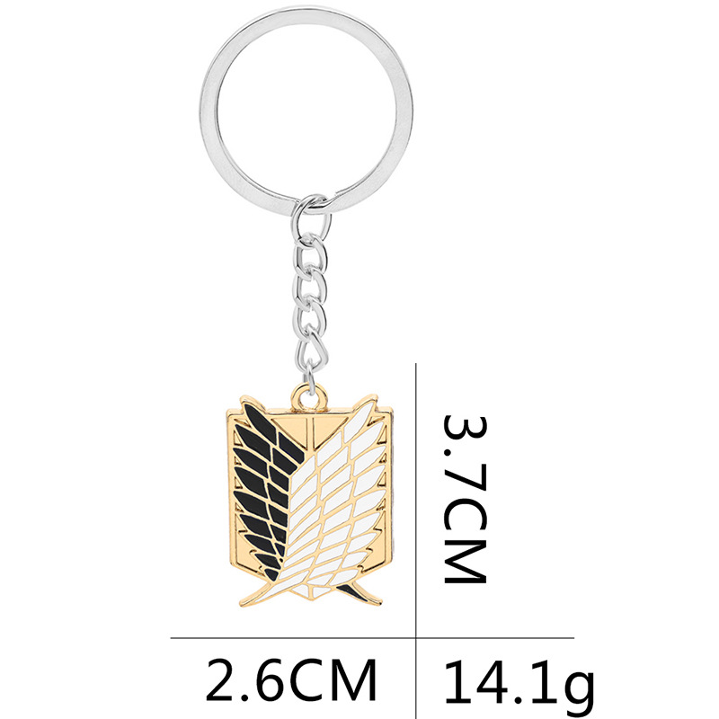 AliExpress Amazon New Cartoon Keychain Attack Giant Investigation Corps Logo Keychain Wholesale