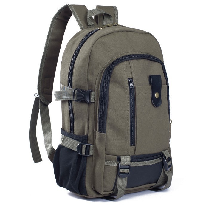 Hot Trendy Men's Backpack Casual Travel Canvas Backpack Student Schoolbag Wholesale
