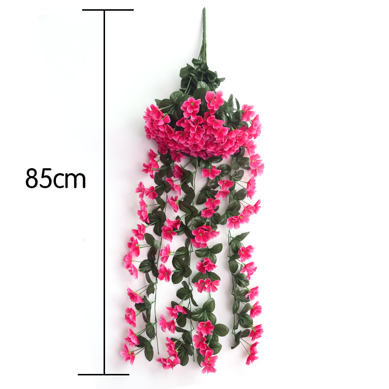 Artificial Flower Violet hanging flower vine wall hanging orchid hanging basket flower living room balcony home decoration wall hanging flower