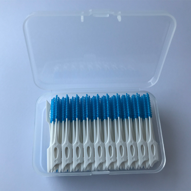 200 Support Oral Cavity Cleaning Care Massage Pointed Tooth Brush Double Head Soft Silicone Rotary Tooth Brush Soft Toothpick