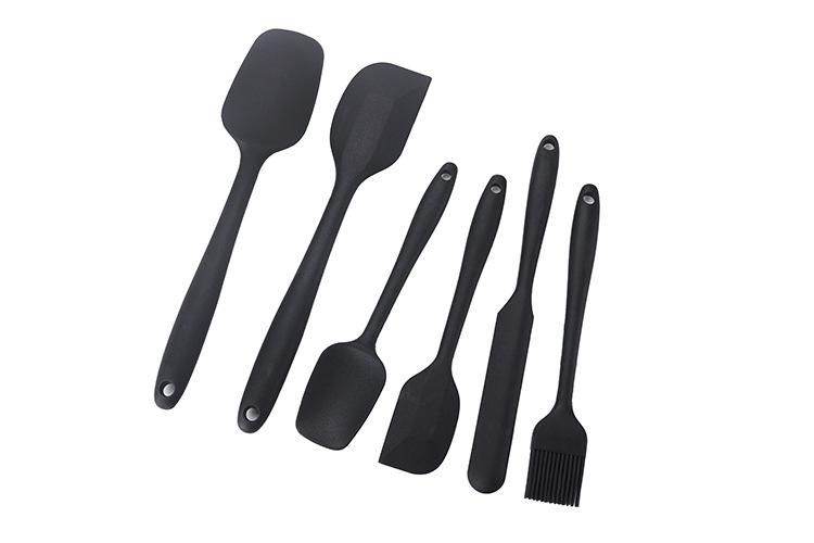 Silicone kitchenware 6-piece set cream scraper 6-piece set baking tools spatula oil brush set Amazon hot sale