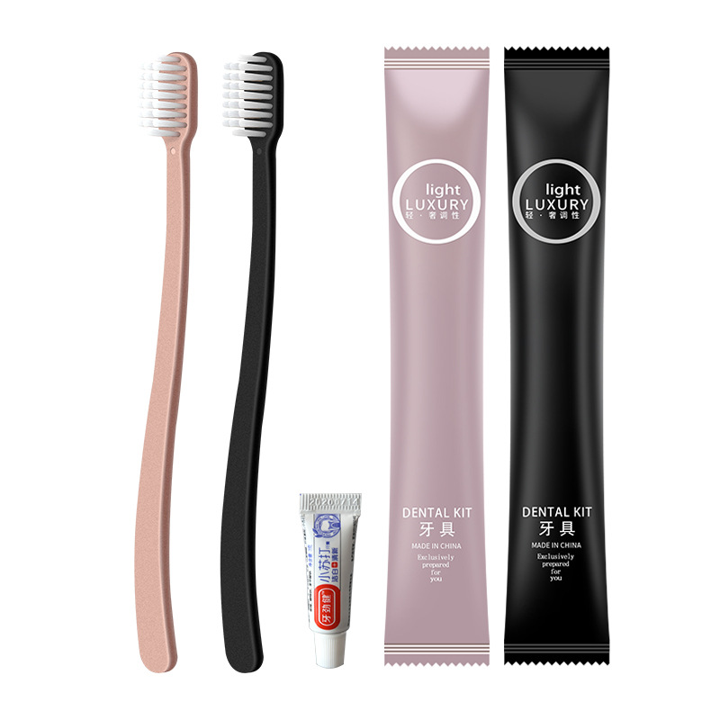 Spot hotel disposable toothbrush factory wholesale five-star hotel home and stay dental toothpaste toiletries set
