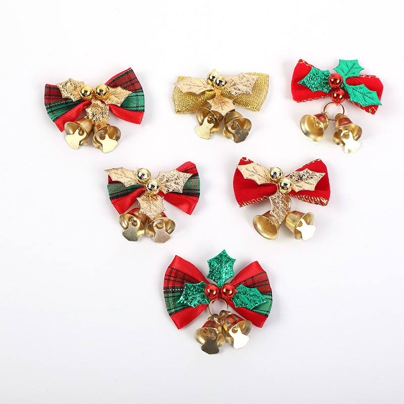 Christmas Bow Bell Christmas Decoration Christmas Tree Garland Bell Accessories Christmas Gift Box Decorations Direct Camp