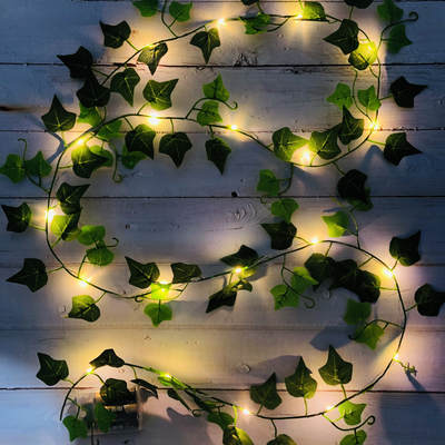 Amazon Thanksgiving Creeper Light String Eucalyptus Leaf Rattan Light String Home Courtyard Garden Decorative Light