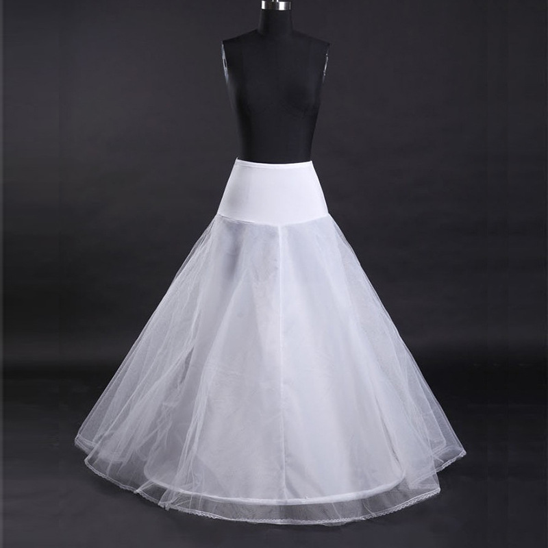 [Factory direct wholesale] wedding dress skirt high waist corset a circle of two gauze stage performance skirt White