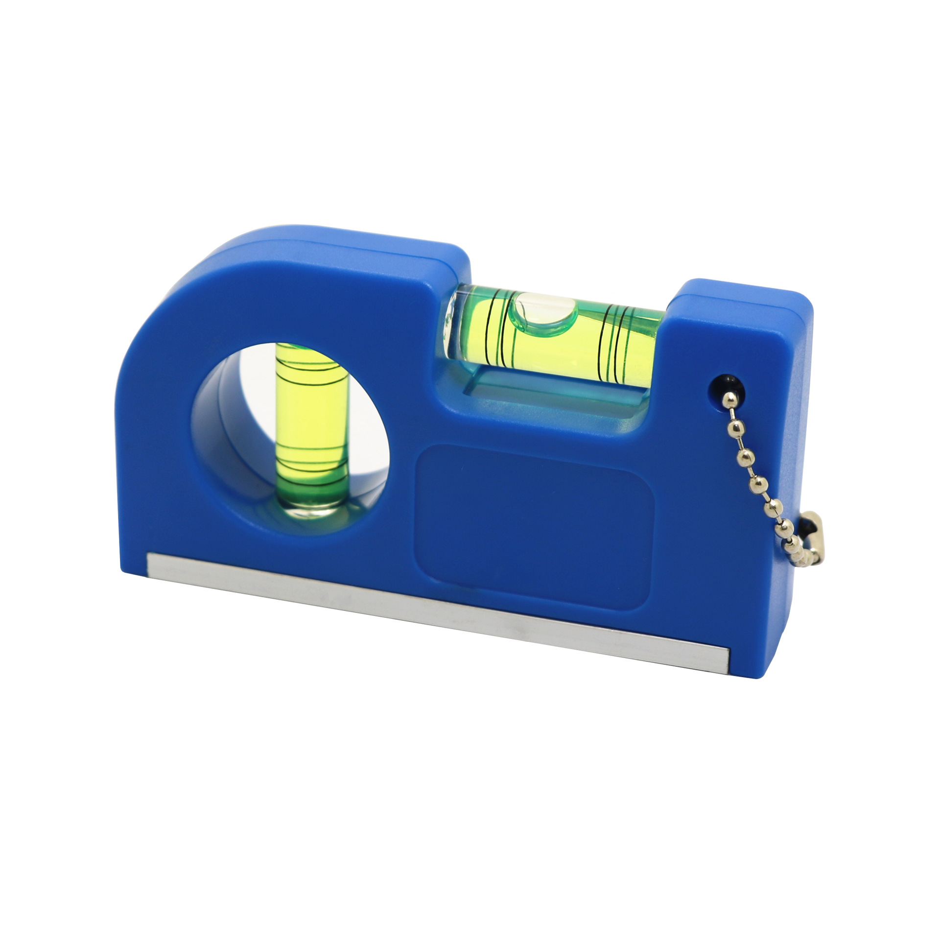 Foreign trade direct supply mini plastic level hanging chain waist torpedo level convenient strong magnetic aluminum alloy