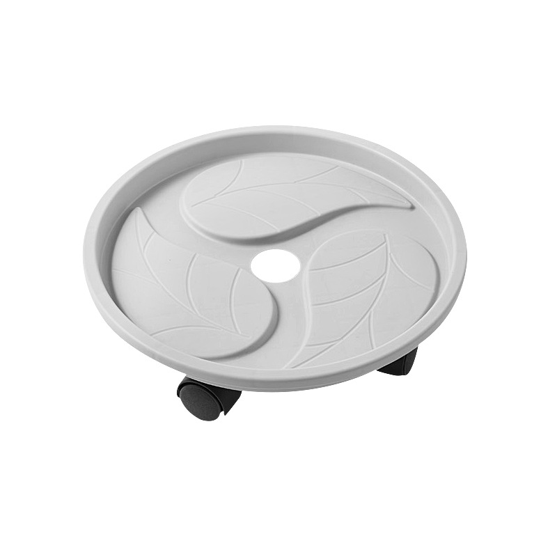Mobile Flower Pot Universal Wheel Flower Pot Water Disposer with Tray Wheel Low Seat Roller Thickened Round Tray Plastic Flower Pot