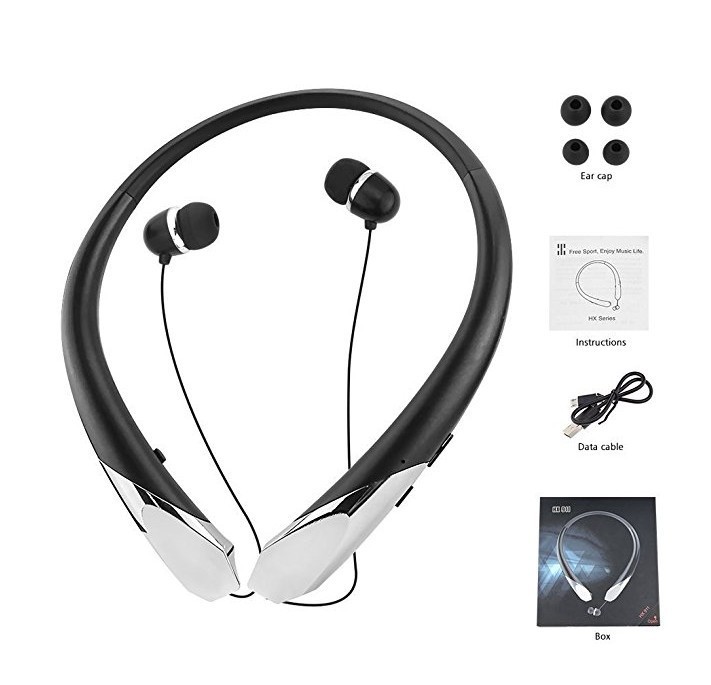 HX911 wireless retractable neck-mounted Bluetooth headset sports CSR stereo running waterproof cross-border Amazon