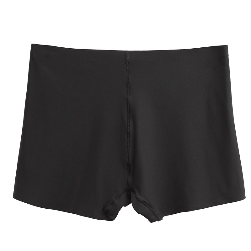 Women's boxer briefs Women's Mid-waist white nude Black Ice Silk anti-exposure boxers seamless safety pants UP37