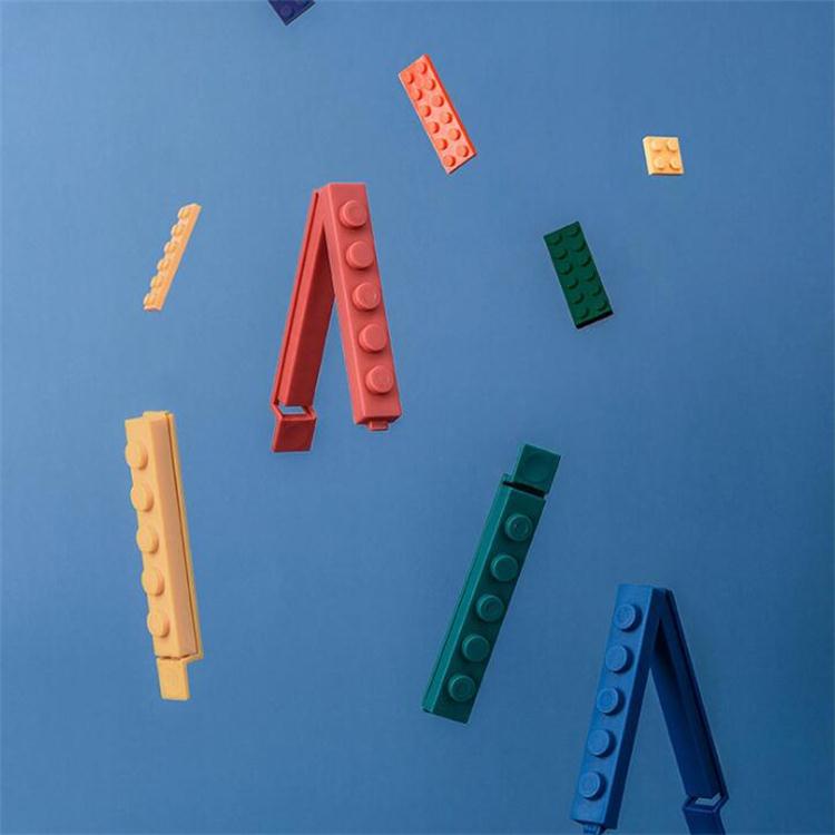 Food sealing clip building blocks creative plastic fresh-keeping clip snack bag sealed household moisture-proof multi-purpose kitchen